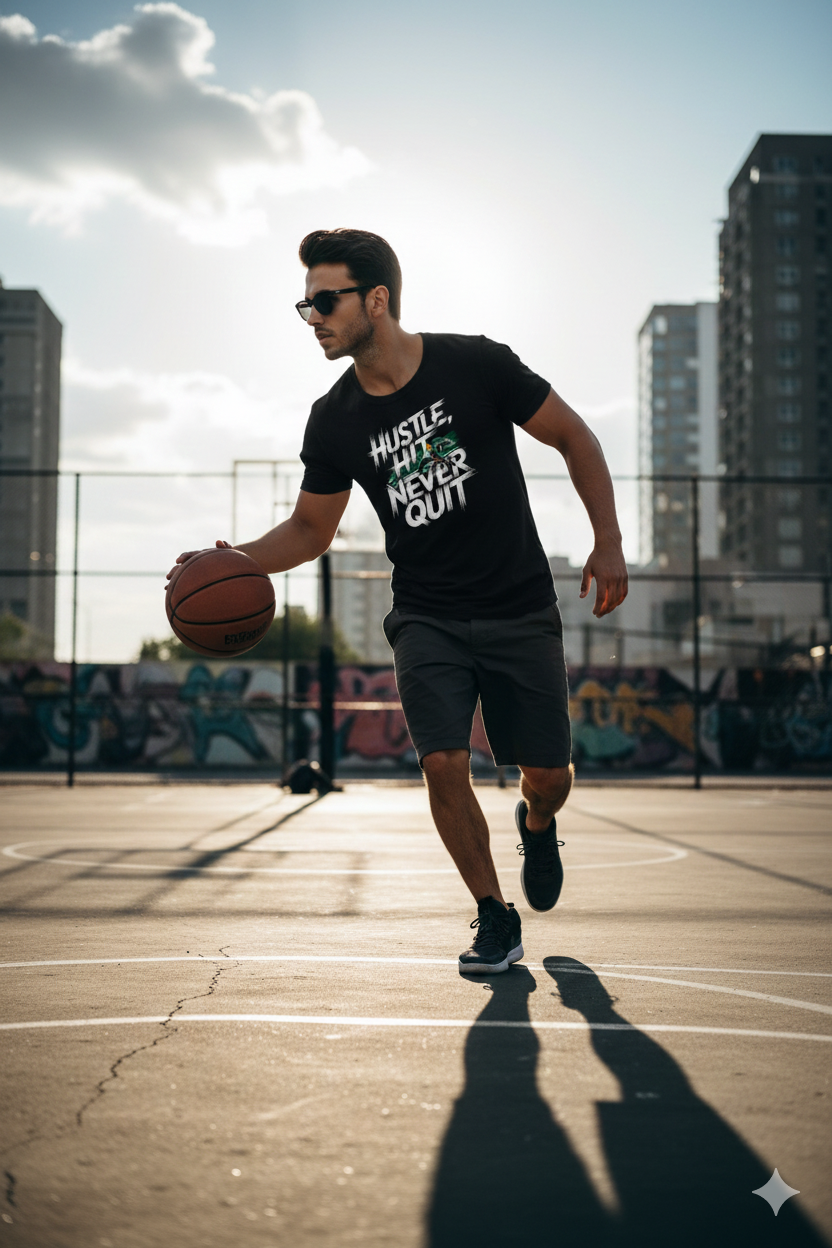 Hustle Hit Never Quite Regular Fit Printed T-shirt