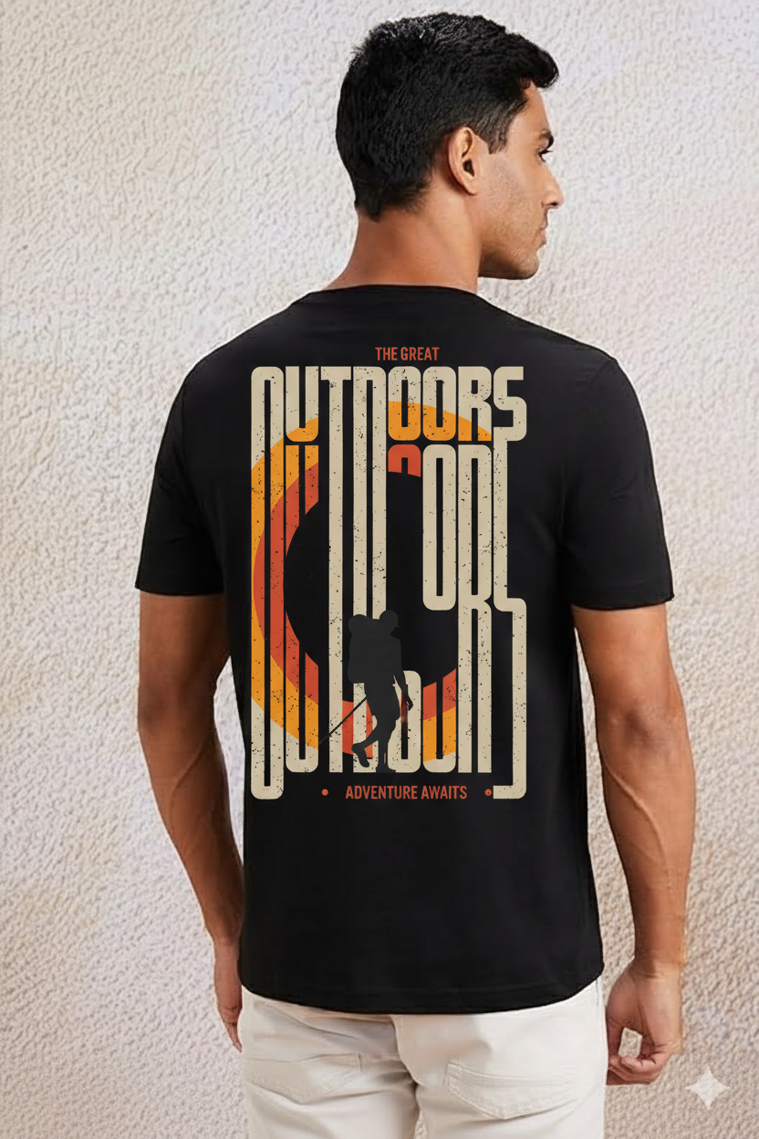 The Outdoor Adventure Waits Regular Fit Printed T-shirt