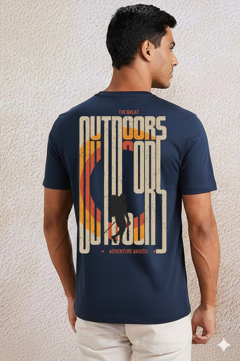 The Outdoor Adventure Waits Regular Fit Printed T-shirt