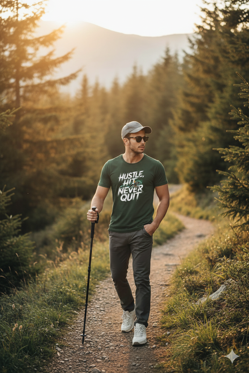 Hustle Hit Never Quite Regular Fit Printed T-shirt