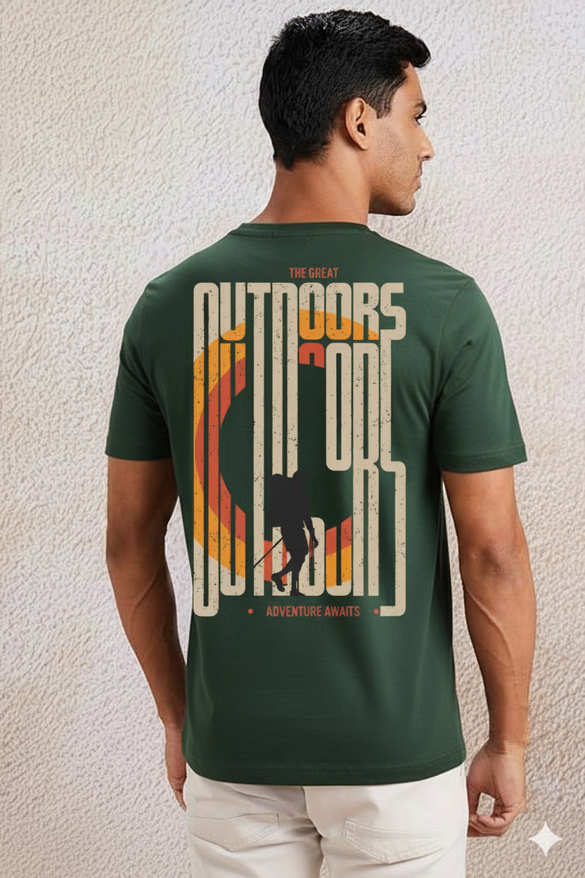 The Outdoor Adventure Waits Regular Fit Printed T-shirt