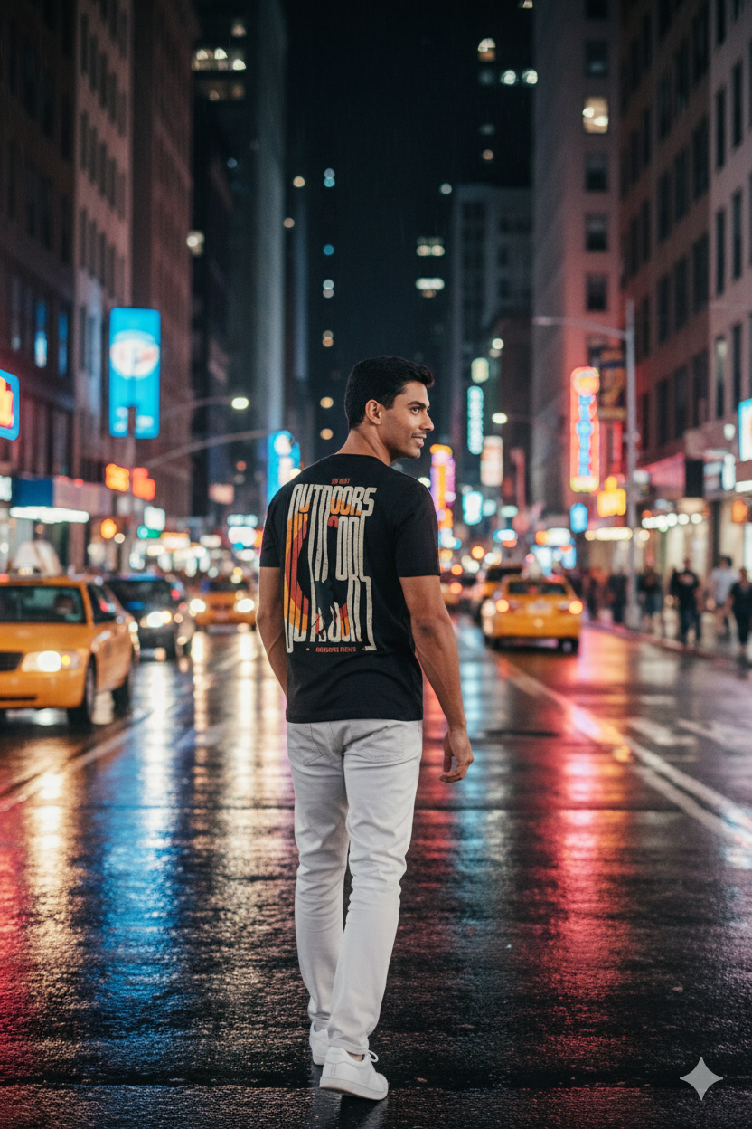 The Outdoor Adventure Waits Regular Fit Printed T-shirt