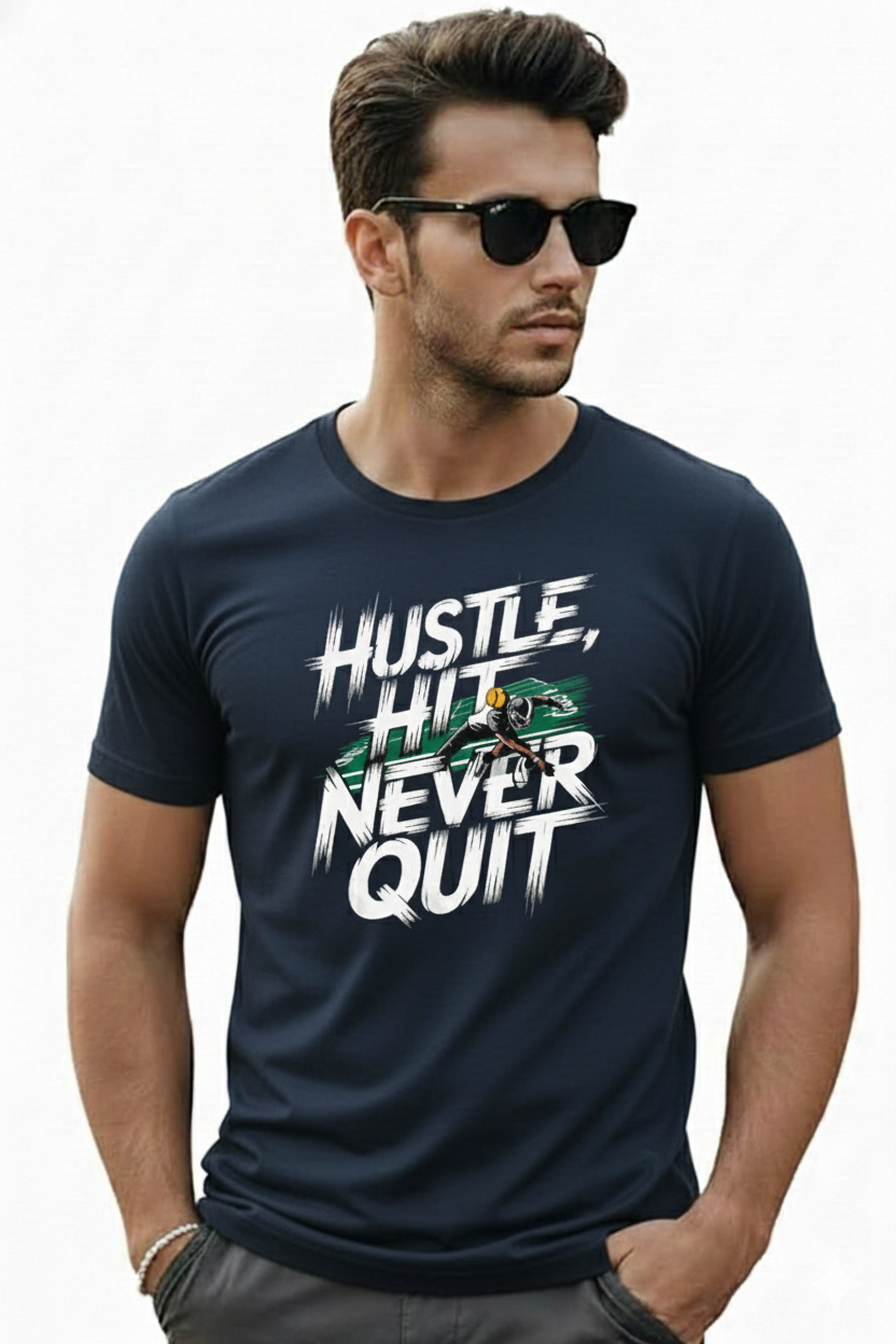 Hustle Hit Never Quite Regular Fit Printed T-shirt