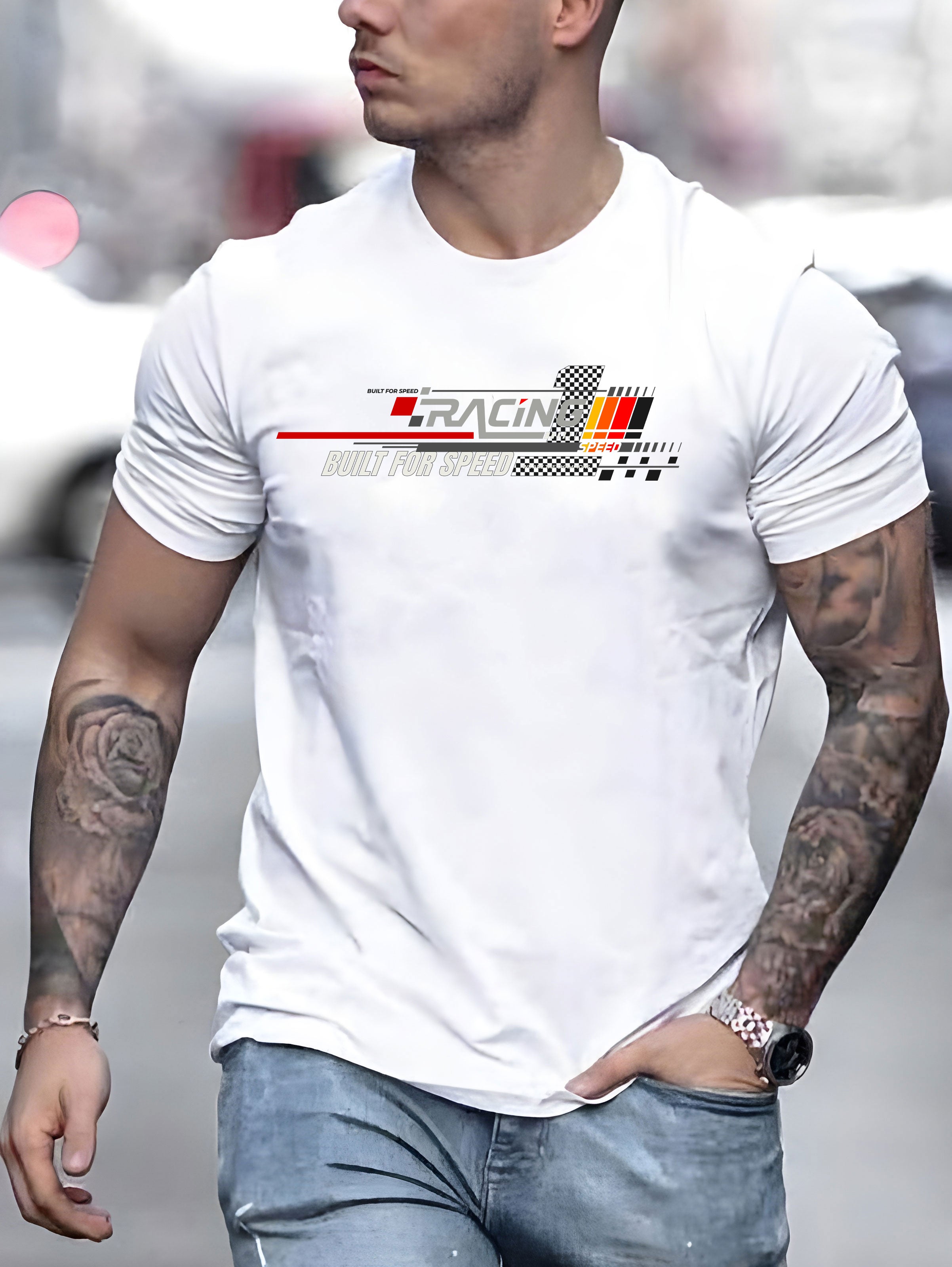 Racing Regular Fit Printed T-shirt